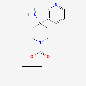 molecular formula C15H23N3O2 B2508220 tert-Butyl 4-amino-4-(pyridin-3-yl)piperidine-1-carboxylate CAS No. 1707580-61-7