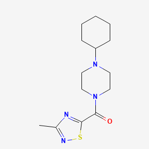 (4-Cyclohexylpiperazin-1-yl)(3-methyl-1,2,4-thiadiazol-5-yl)methanone
