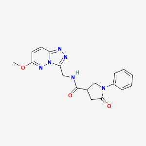 N-({6-methoxy-[1,2,4]triazolo[4,3-b]pyridazin-3-yl}methyl)-5-oxo-1-phenylpyrrolidine-3-carboxamide