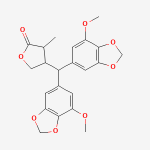 molecular formula C22H22O8 B2508226 peperomin A CAS No. 129341-09-9