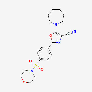 5-(Azepan-1-yl)-2-(4-(morpholinosulfonyl)phenyl)oxazole-4-carbonitrile