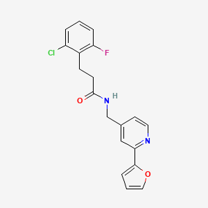 3-(2-chloro-6-fluorophenyl)-N-((2-(furan-2-yl)pyridin-4-yl)methyl)propanamide