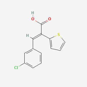 3-(3-Chlorophenyl)-2-(thiophen-2-yl)prop-2-enoic acid