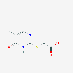 Methyl 2-((5-ethyl-4-methyl-6-oxo-1,6-dihydropyrimidin-2-yl)thio)acetate