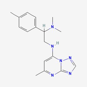 molecular formula C17H22N6 B2508248 N-[2-(dimethylamino)-2-(4-methylphenyl)ethyl]-5-methyl-[1,2,4]triazolo[1,5-a]pyrimidin-7-amine CAS No. 2380170-01-2