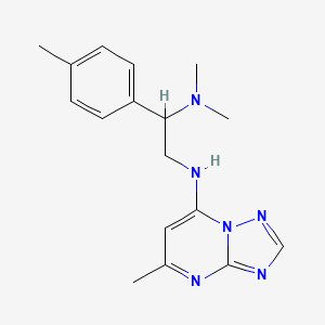 N,N-Dimethyl-1-(4-methylphenyl)-N'-(5-methyl-[1,2,4]triazolo[1,5-a]pyrimidin-7-yl)ethane-1,2-diamine