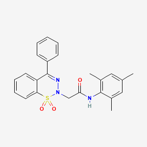 2-(1,1-dioxido-4-phenyl-2H-benzo[e][1,2,3]thiadiazin-2-yl)-N-mesitylacetamide