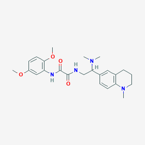 molecular formula C24H32N4O4 B2508253 N'-(2,5-dimethoxyphenyl)-N-[2-(dimethylamino)-2-(1-methyl-1,2,3,4-tetrahydroquinolin-6-yl)ethyl]ethanediamide CAS No. 922064-14-0