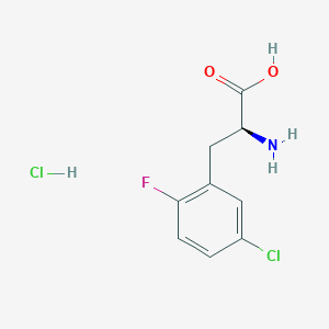 (2S)-2-Amino-3-(5-chloro-2-fluorophenyl)propanoic acid;hydrochloride