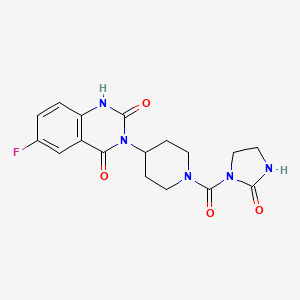 6-fluoro-3-(1-(2-oxoimidazolidine-1-carbonyl)piperidin-4-yl)quinazoline-2,4(1H,3H)-dione