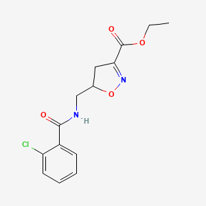 Ethyl 5-{[(2-chlorobenzoyl)amino]methyl}-4,5-dihydro-3-isoxazolecarboxylate