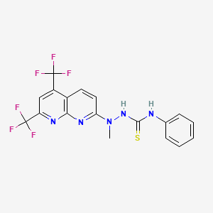 2-[5,7-bis(trifluoromethyl)[1,8]naphthyridin-2-yl]-2-methyl-N-phenyl-1-hydrazinecarbothioamide