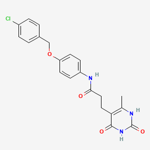 N-(4-((4-chlorobenzyl)oxy)phenyl)-3-(6-methyl-2,4-dioxo-1,2,3,4-tetrahydropyrimidin-5-yl)propanamide