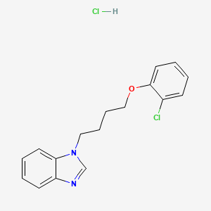 molecular formula C17H18Cl2N2O B2508281 1-(4-(2-chlorophenoxy)butyl)-1H-benzo[d]imidazole hydrochloride CAS No. 1052511-35-9