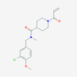 N-[(3-Chloro-4-methoxyphenyl)methyl]-N-methyl-1-prop-2-enoylpiperidine-4-carboxamide