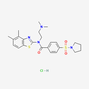 N-(2-(dimethylamino)ethyl)-N-(4,5-dimethylbenzo[d]thiazol-2-yl)-4-(pyrrolidin-1-ylsulfonyl)benzamide hydrochloride