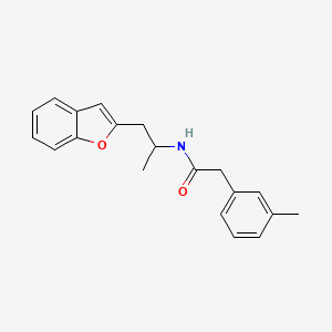 molecular formula C20H21NO2 B2508298 N-[1-(1-benzofuran-2-yl)propan-2-yl]-2-(3-methylphenyl)acetamide CAS No. 2034558-46-6