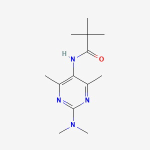 N-(2-(dimethylamino)-4,6-dimethylpyrimidin-5-yl)pivalamide