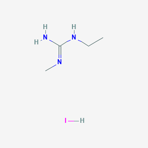 molecular formula C4H12IN3 B2508303 N''-ethyl-N-methylguanidine hydroiodide CAS No. 2172610-29-4