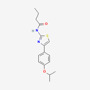 molecular formula C16H20N2O2S B2508308 N-(4-(4-isopropoxyphenyl)thiazol-2-yl)butyramide CAS No. 773860-67-6