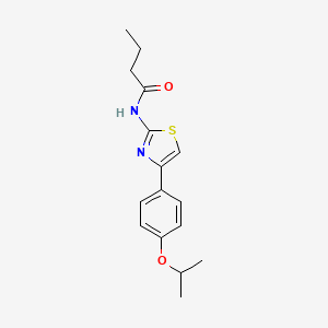 N-{4-[4-(propan-2-yloxy)phenyl]-1,3-thiazol-2-yl}butanamide