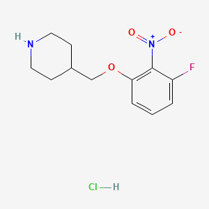 4-[(3-Fluoro-2-nitrophenoxy)methyl]piperidine hydrochloride