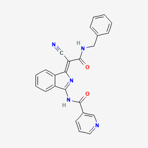 (Z)-N-(1-(2-(benzylamino)-1-cyano-2-oxoethylidene)-1H-isoindol-3-yl)nicotinamide
