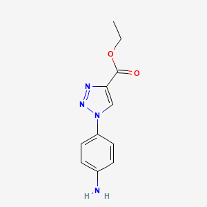 molecular formula C11H12N4O2 B2508322 Ethyl 1-(4-aminophenyl)triazole-4-carboxylate CAS No. 2120261-59-6