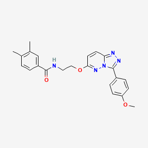 molecular formula C23H23N5O3 B2508324 N-(2-((3-(4-methoxyphenyl)-[1,2,4]triazolo[4,3-b]pyridazin-6-yl)oxy)ethyl)-3,4-dimethylbenzamide CAS No. 1021098-75-8