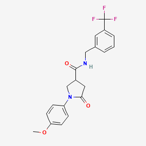 1-(4-methoxyphenyl)-5-oxo-N-[3-(trifluoromethyl)benzyl]pyrrolidine-3-carboxamide