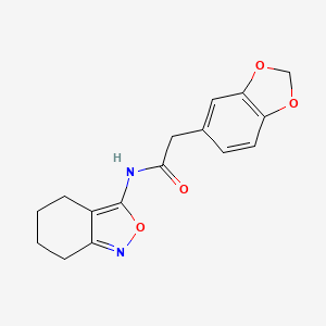 2-(benzo[d][1,3]dioxol-5-yl)-N-(4,5,6,7-tetrahydrobenzo[c]isoxazol-3-yl)acetamide