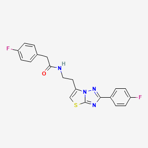 2-(4-fluorophenyl)-N-(2-(2-(4-fluorophenyl)thiazolo[3,2-b][1,2,4]triazol-6-yl)ethyl)acetamide