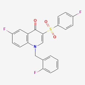 6-Fluoro-1-[(2-fluorophenyl)methyl]-3-(4-fluorophenyl)sulfonylquinolin-4-one
