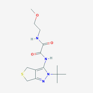 molecular formula C14H22N4O3S B2508337 N'-{2-tert-butyl-2H,4H,6H-thieno[3,4-c]pyrazol-3-yl}-N-(2-methoxyethyl)ethanediamide CAS No. 899952-48-8