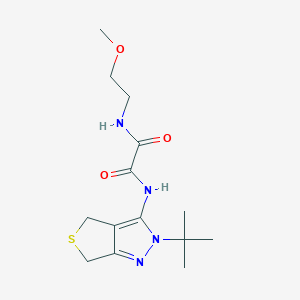 molecular formula C14H22N4O3S B2508337 N'-(2-tert-butyl-4,6-dihydrothieno[3,4-c]pyrazol-3-yl)-N-(2-methoxyethyl)oxamide CAS No. 899952-48-8