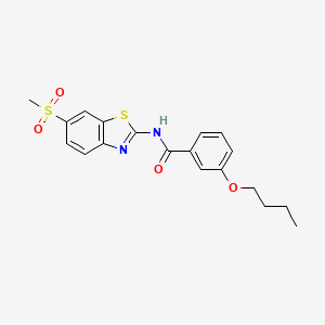 3-butoxy-N-(6-(methylsulfonyl)benzo[d]thiazol-2-yl)benzamide