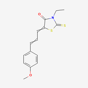 3-Ethyl-5-[3-(4-methoxyphenyl)prop-2-enylidene]-2-sulfanylidene-1,3-thiazolidin-4-one