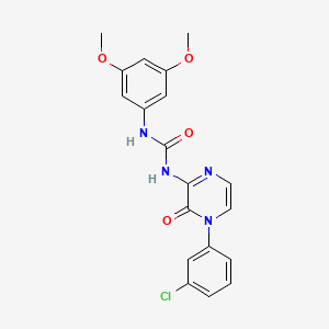 1-(4-(3-Chlorophenyl)-3-oxo-3,4-dihydropyrazin-2-yl)-3-(3,5-dimethoxyphenyl)urea