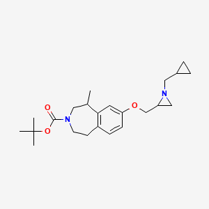 Tert-butyl 7-[[1-(cyclopropylmethyl)aziridin-2-yl]methoxy]-5-methyl-1,2,4,5-tetrahydro-3-benzazepine-3-carboxylate