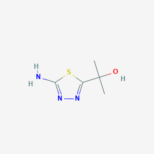 molecular formula C5H9N3OS B2508400 2-(5-Amino-1,3,4-thiadiazol-2-yl)propan-2-ol CAS No. 933911-74-1