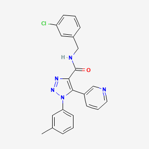 molecular formula C22H18ClN5O B2508416 N-(3-chlorobenzyl)-5-(pyridin-3-yl)-1-(m-tolyl)-1H-1,2,3-triazole-4-carboxamide CAS No. 1251698-22-2