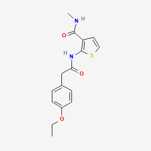 molecular formula C16H18N2O3S B2508423 2-(2-(4-ethoxyphenyl)acetamido)-N-methylthiophene-3-carboxamide CAS No. 923372-29-6
