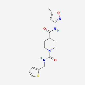 molecular formula C16H20N4O3S B2508503 N4-(5-methylisoxazol-3-yl)-N1-(thiophen-2-ylmethyl)piperidine-1,4-dicarboxamide CAS No. 1251548-50-1