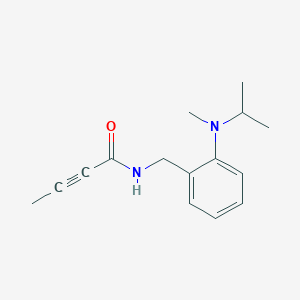 molecular formula C15H20N2O B2508504 N-({2-[methyl(propan-2-yl)amino]phenyl}methyl)but-2-ynamide CAS No. 1935785-97-9