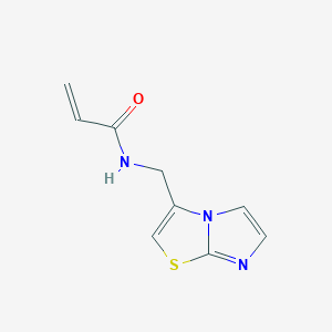 molecular formula C9H9N3OS B2508509 N-({imidazo[2,1-b][1,3]thiazol-3-yl}methyl)prop-2-enamide CAS No. 2411224-20-7