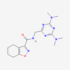 N-((4,6-bis(dimethylamino)-1,3,5-triazin-2-yl)methyl)-4,5,6,7-tetrahydrobenzo[d]isoxazole-3-carboxamide