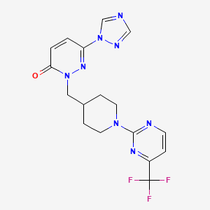6-(1H-1,2,4-triazol-1-yl)-2-({1-[4-(trifluoromethyl)pyrimidin-2-yl]piperidin-4-yl}methyl)-2,3-dihydropyridazin-3-one
