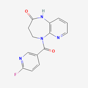 5-(6-fluoropyridine-3-carbonyl)-1H,2H,3H,4H,5H-pyrido[2,3-b][1,4]diazepin-2-one