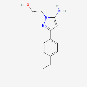 2-[5-amino-3-(4-propylphenyl)-1H-pyrazol-1-yl]ethan-1-ol