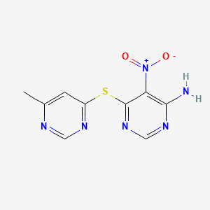 6-(6-Methylpyrimidin-4-yl)sulfanyl-5-nitropyrimidin-4-amine